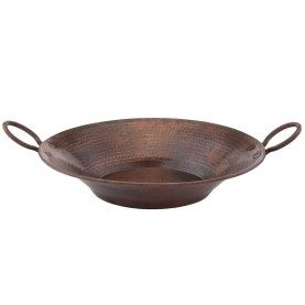 16" Round Miners Pan Vessel Hammered Copper Sink