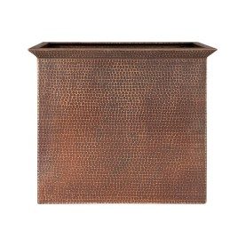 Custom 22" Hand Hammered Copper Euro Range Hood Extension