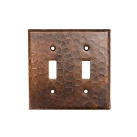 Copper Switchplate Double Toggle Switch Cover